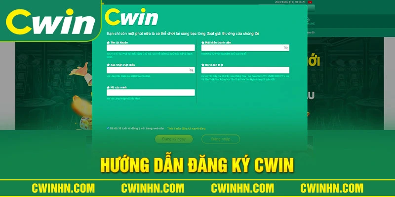 Hướng dẫn đăng ký Cwin